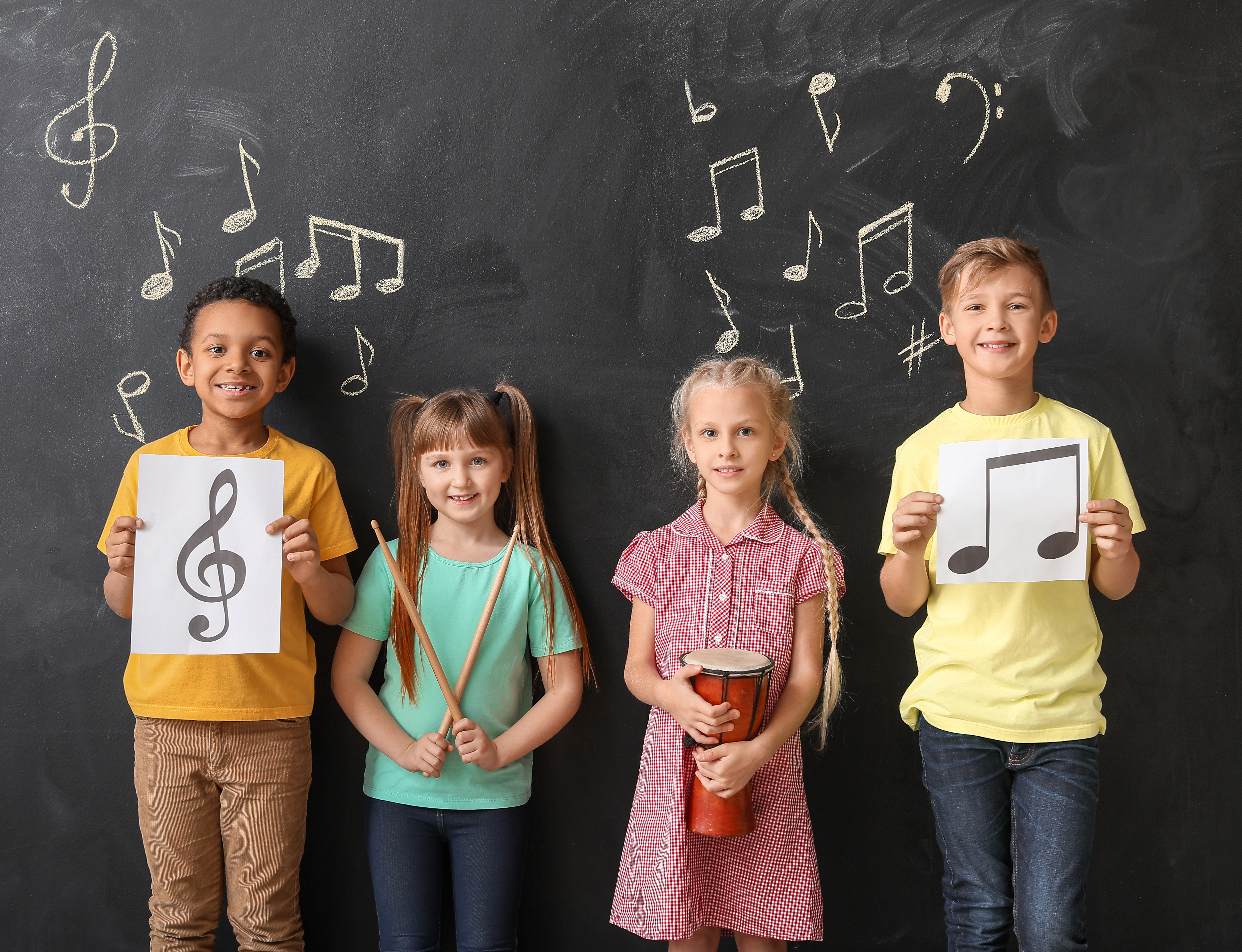 Kids smiling for photo